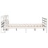Estructura de cama con cabecero sin colchón blanco 140x200
