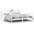 Estructura de cama con cabecero sin colchón blanco 200x200