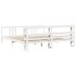 Estructura de cama con cabecero sin colchón blanco 200x200