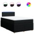 Cama box spring con colchón tela negro 120x200