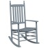 Silla mecedora con mesa plegable madera maciza de álamo