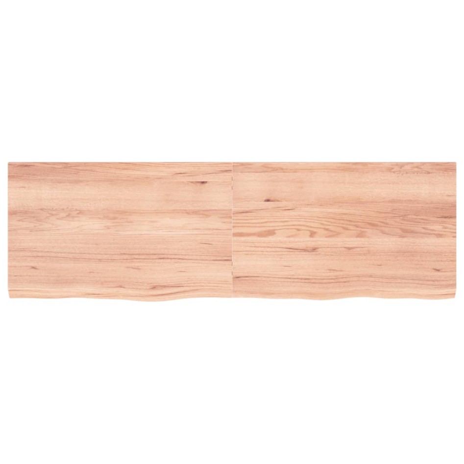 Estante pared madera roble tratada marrón claro 160x50x(2-4)