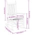 Silla mecedora con mesa plegable madera maciza de álamo