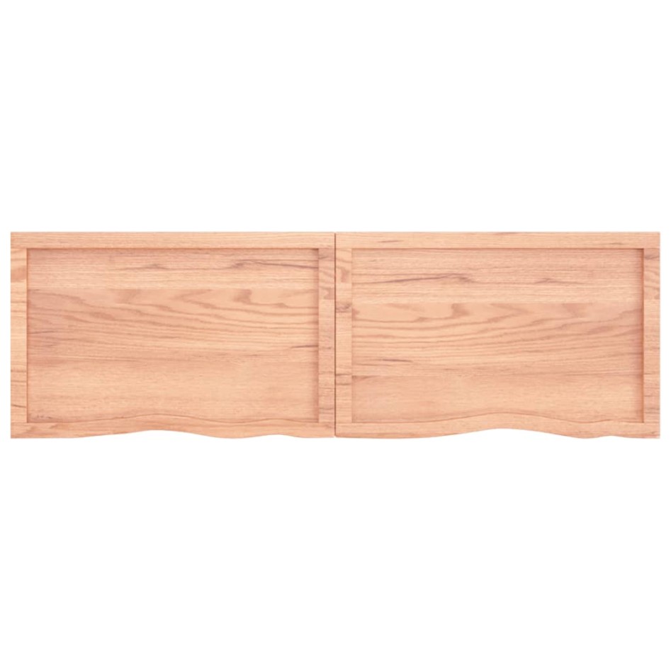 Estante pared madera roble tratada marrón claro 160x50x(2-4)