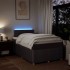Cama box spring con colchón tela marrón oscuro 120x200