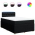 Cama box spring con colchón tela negro 120x200