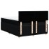 Cama box spring con colchón tela negro 140x190