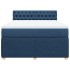 Cama box spring con colchón tela azul 140x190