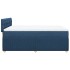 Cama box spring con colchón tela azul 140x190