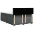 Cama box spring con colchón tela gris oscuro 140x200