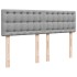 Cama box spring con colchón tela gris claro 140x200