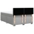 Cama box spring con colchón tela gris claro 140x200