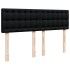 Cama box spring con colchón tela negro 140x200