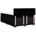 Cama box spring con colchón tela negro 140x200