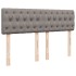 Cama box spring con colchón tela gris taupe 160x200