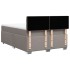 Cama box spring con colchón tela gris taupe 160x200