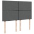 Cama box spring con colchón tela gris oscuro 140x200