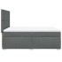 Cama box spring con colchón tela gris oscuro 140x200