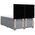 Cama box spring con colchón tela gris claro 140x200