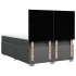 Cama box spring con colchón tela gris oscuro 140x200