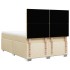 Cama box spring con colchón tela color crema 140x200