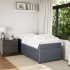 Cama box spring con colchón terciopelo gris oscuro 100x200