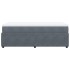 Cama box spring con colchón terciopelo gris oscuro 100x200