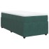 Cama box spring con colchón terciopelo verde oscuro 100x200