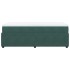 Cama box spring con colchón terciopelo verde oscuro 100x200