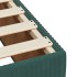 Cama box spring con colchón terciopelo verde oscuro 100x200