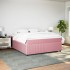 Cama box spring con colchón terciopelo rosa 180x200