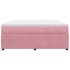 Cama box spring con colchón terciopelo rosa 180x200