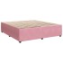 Cama box spring con colchón terciopelo rosa 180x200