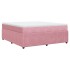 Cama box spring con colchón terciopelo rosa 180x200