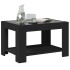 Mesa de centro con LED madera de ingeniería negro 73x53x45