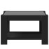 Mesa de centro con LED madera de ingeniería negro 73x53x45