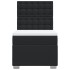 Cama box spring con colchón cuero sintético negro 90x190
