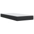 Cama box spring con colchón cuero sintético negro 90x190