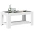 Mesa de centro con LED madera de ingeniería blanca 93x53x45