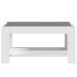 Mesa de centro con LED madera de ingeniería blanca 93x53x45