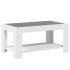 Mesa de centro con LED madera de ingeniería blanca 93x53x45