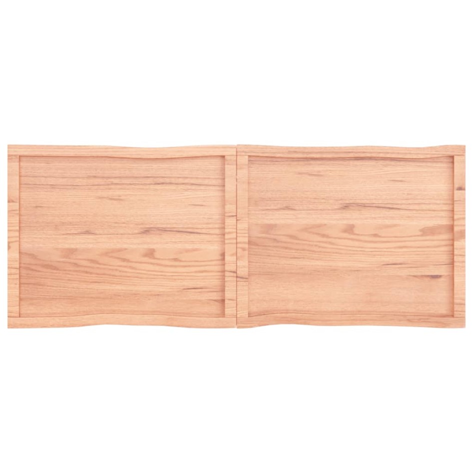 Tablero mesa madera tratada borde natural marrón
