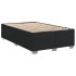 Cama box spring con colchón cuero sintético negro 120x190