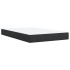 Cama box spring con colchón cuero sintético negro 120x190
