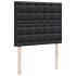 Cama box spring con colchón cuero sintético negro 120x190