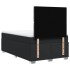 Cama box spring con colchón cuero sintético negro 120x190