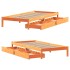 Estructura de cama sin colchón madera maciza marrón 75x190