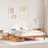 Cama sin colchón madera maciza de pino marrón cera 140x190
