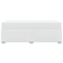 Cama box spring con colchón cuero sintético blanco 80x200