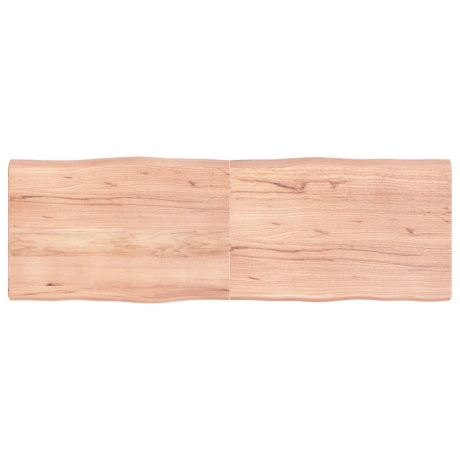 Tablero mesa madera tratada borde natural marrón